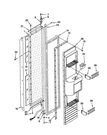 Freezer door