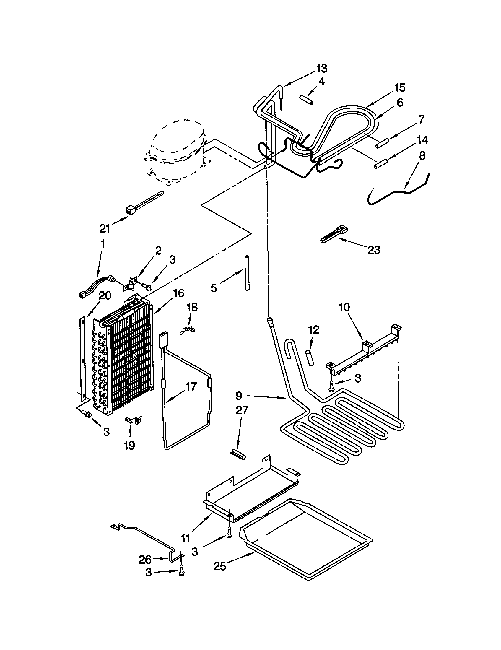 Lower unit and tube