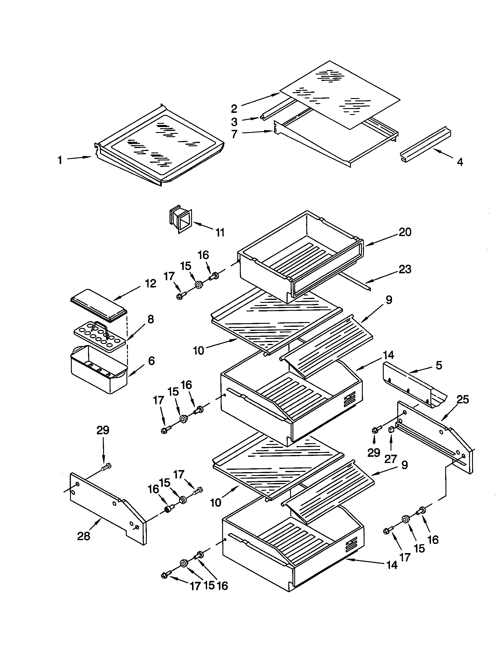 Refrigerator shelf