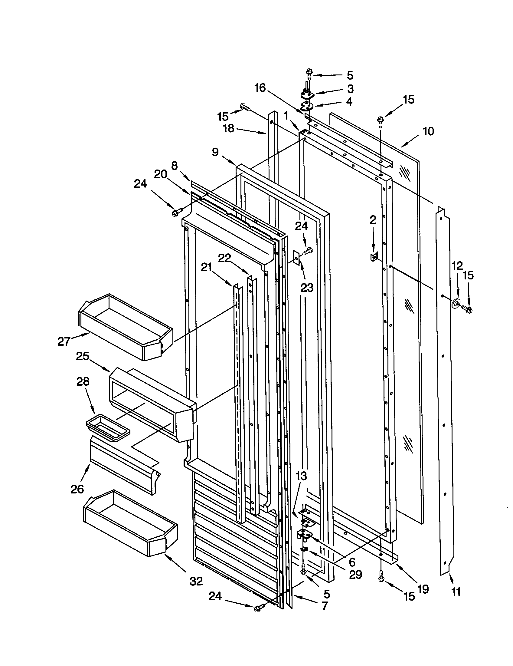 Refrigerator door