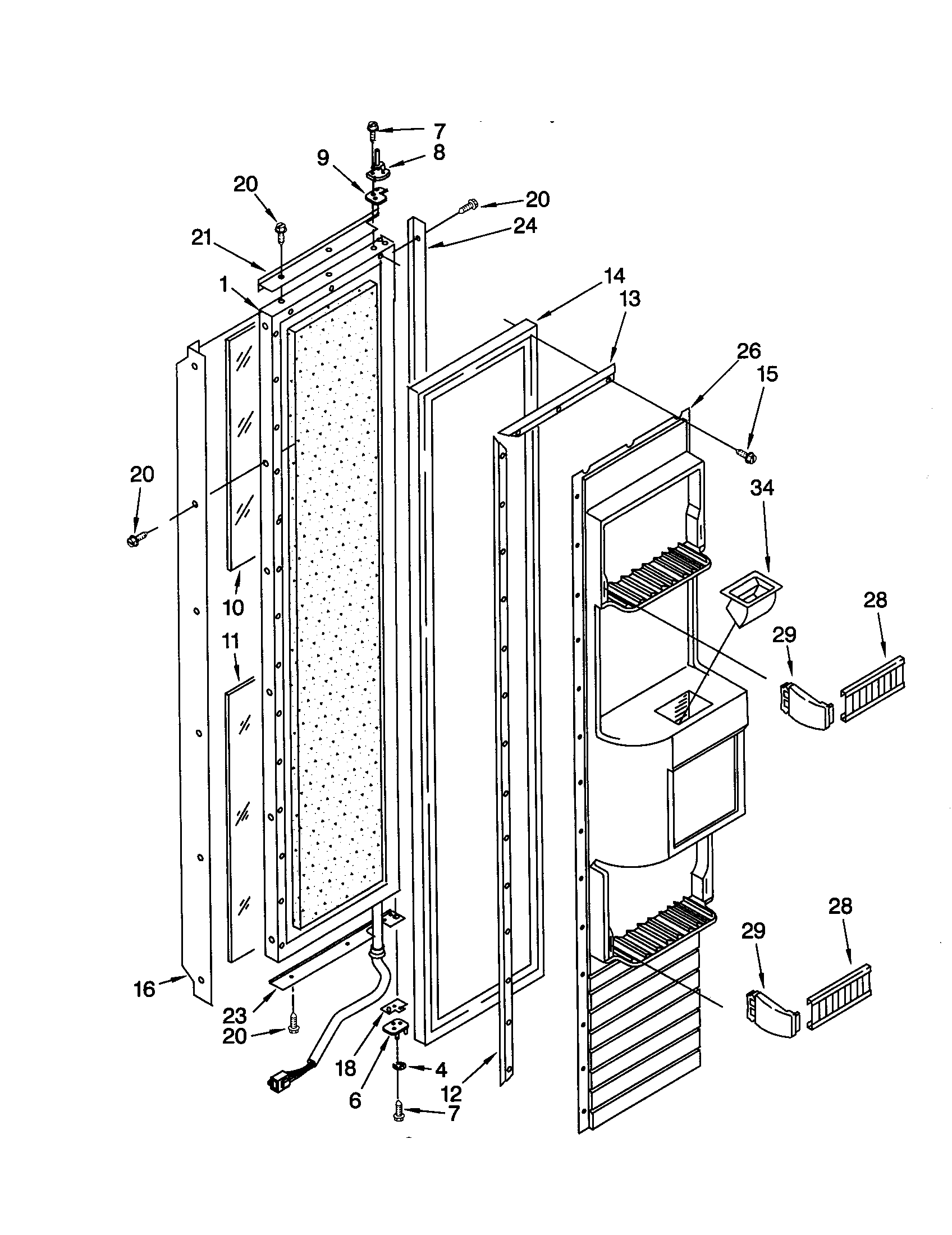 Freezer door