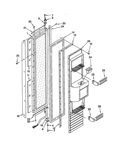 Freezer door