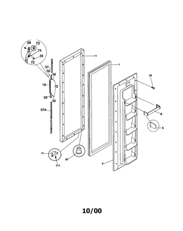 Freezer door