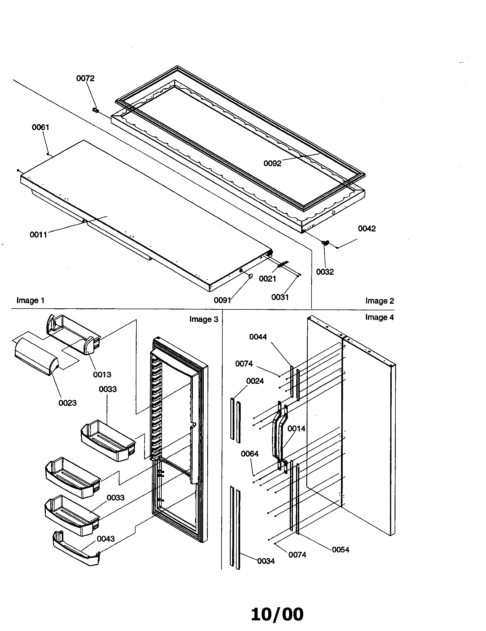Refrigerator door trim