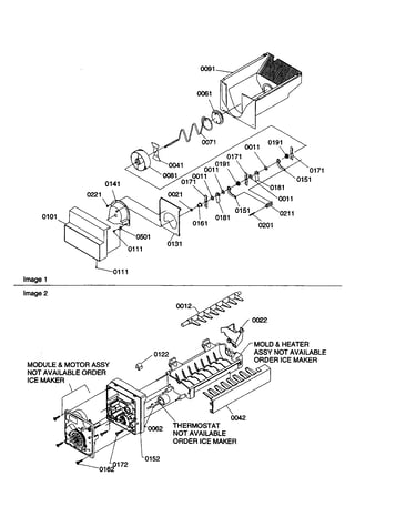 Ice bucket auger/icemaker