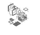 Amana AGS780E-P1168601NE oven assembly diagram