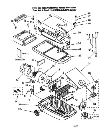 Canister vacuum cleaner