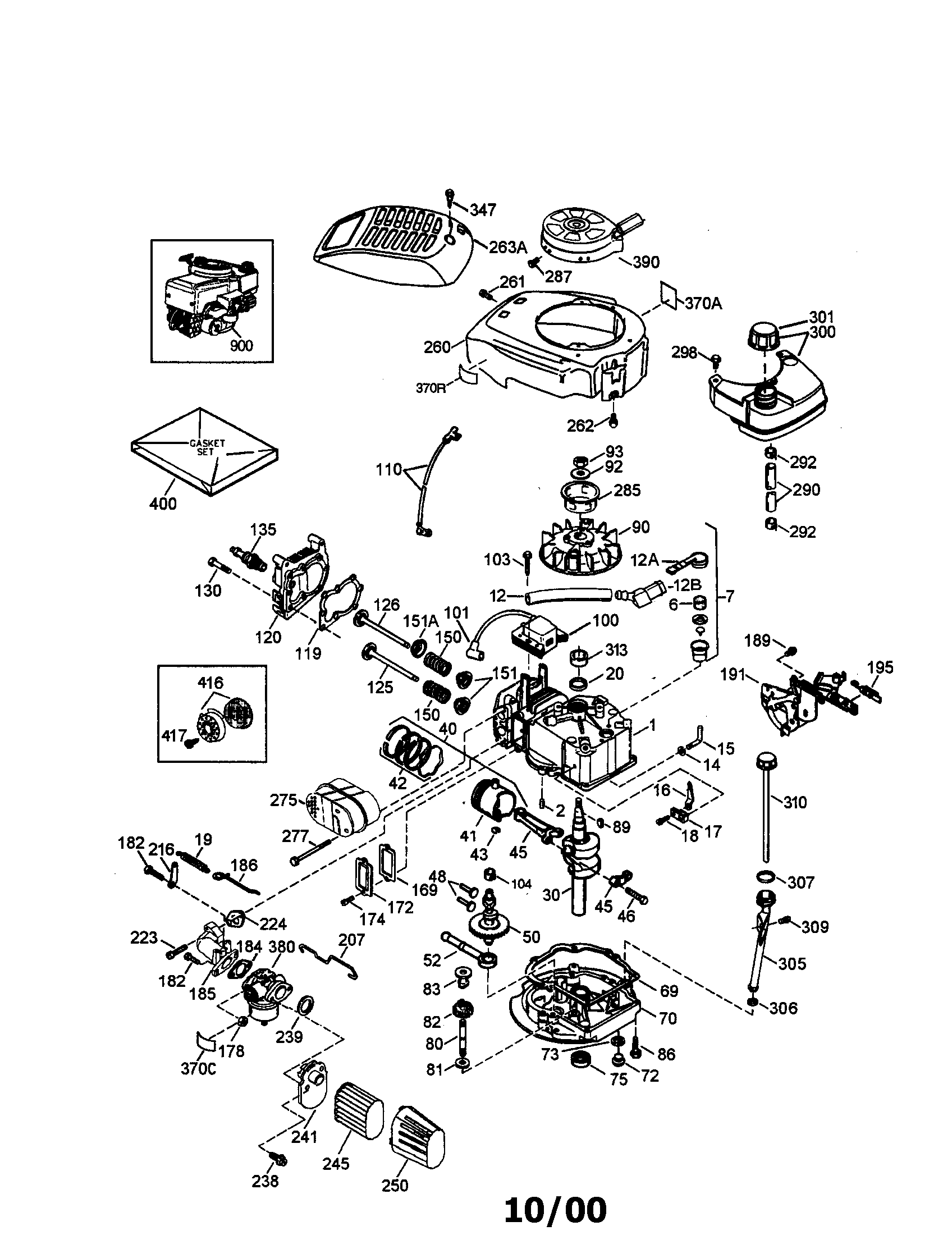 Page 10 Official Craftsman 917377391 gas lawn mower parts
