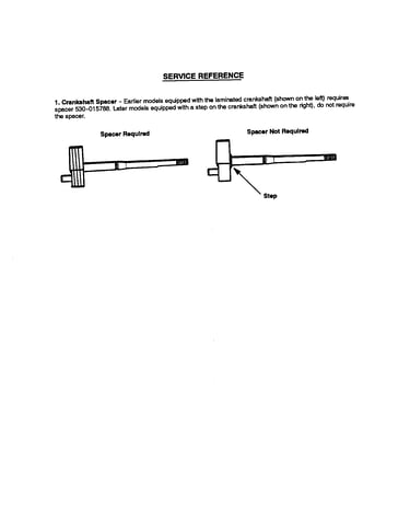 Crankshaft spacer