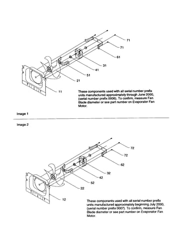 Evap fan motor assembly