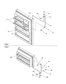 Door handles/door shelves