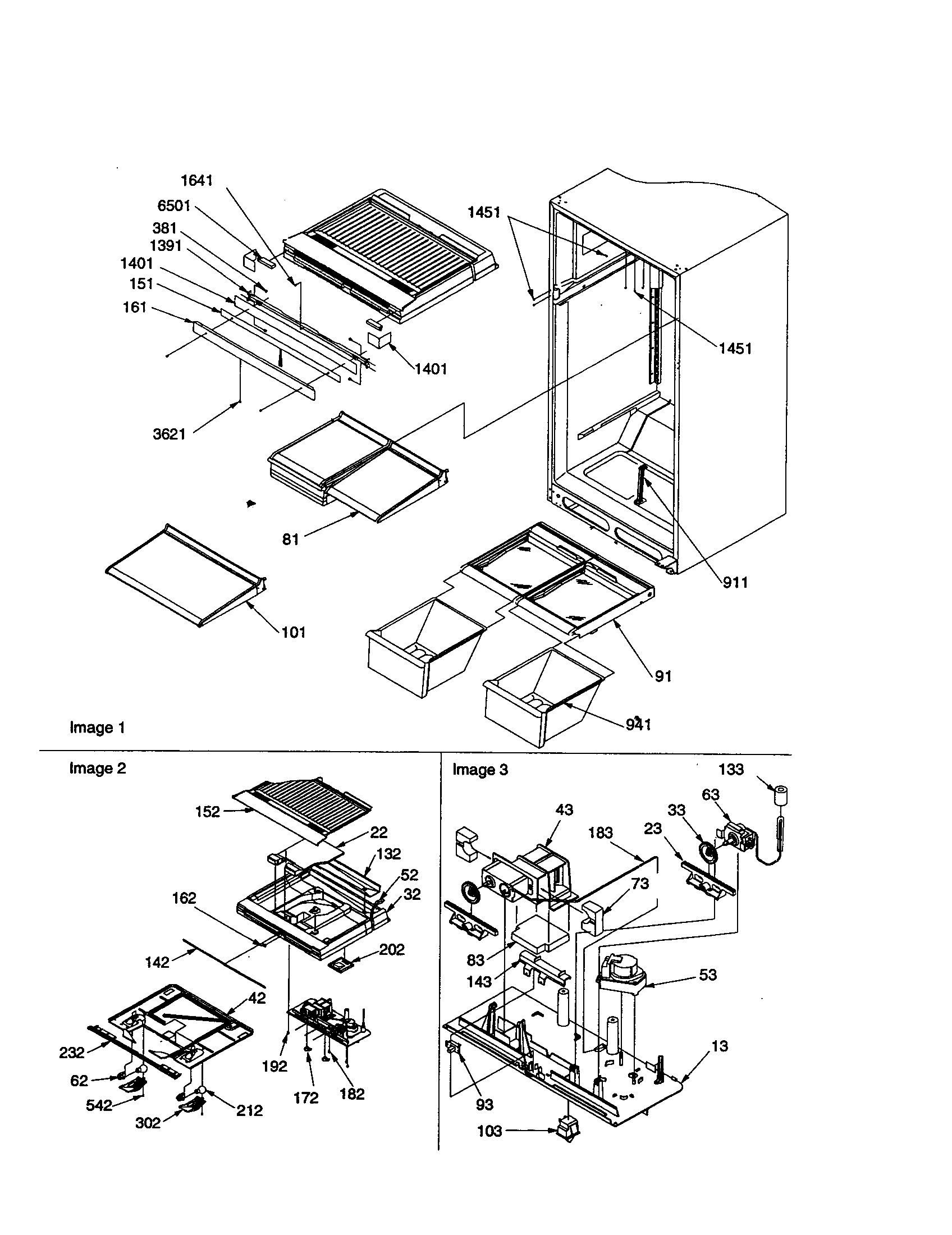 Interior cabinet/drain block