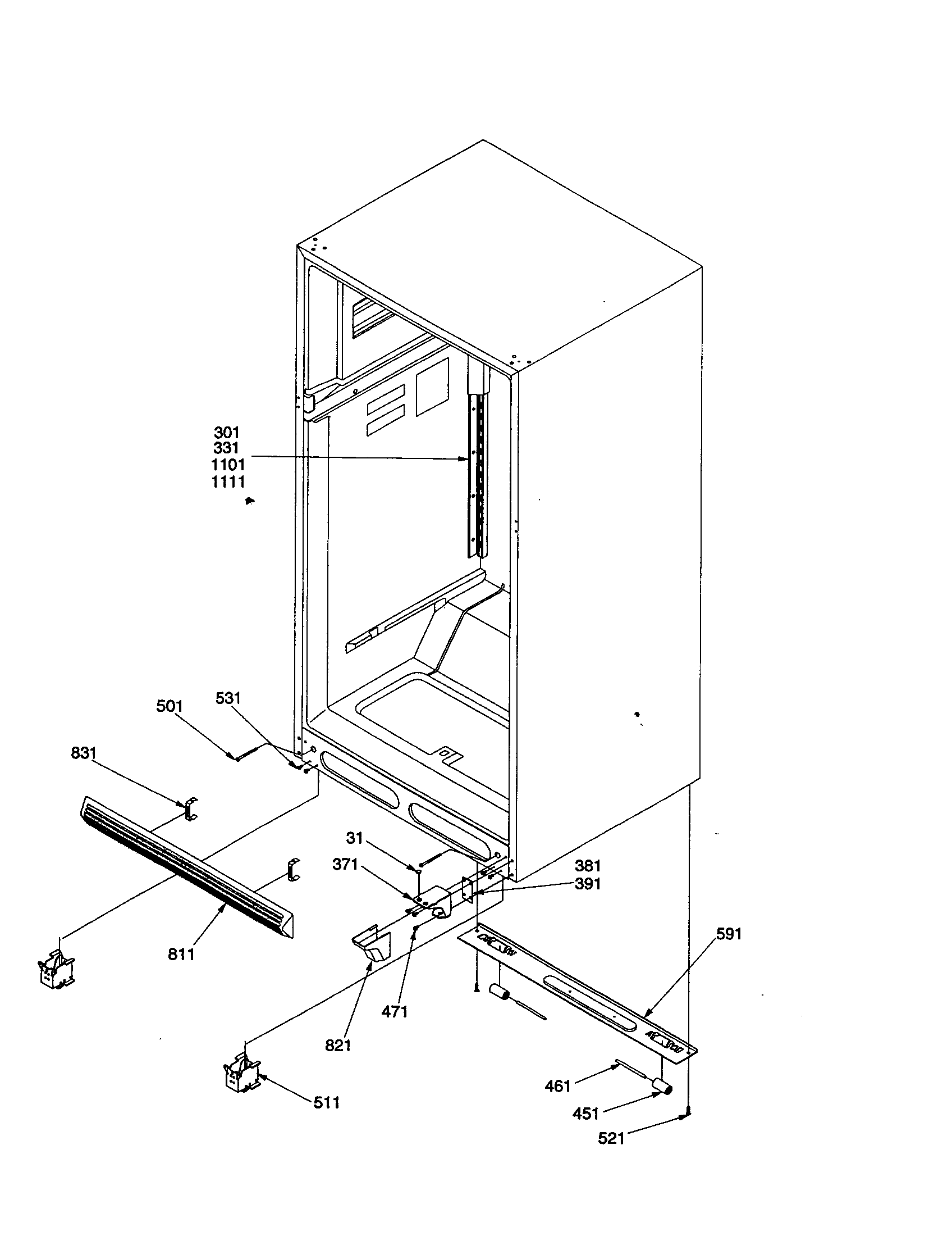 Ladders, lower cabinet