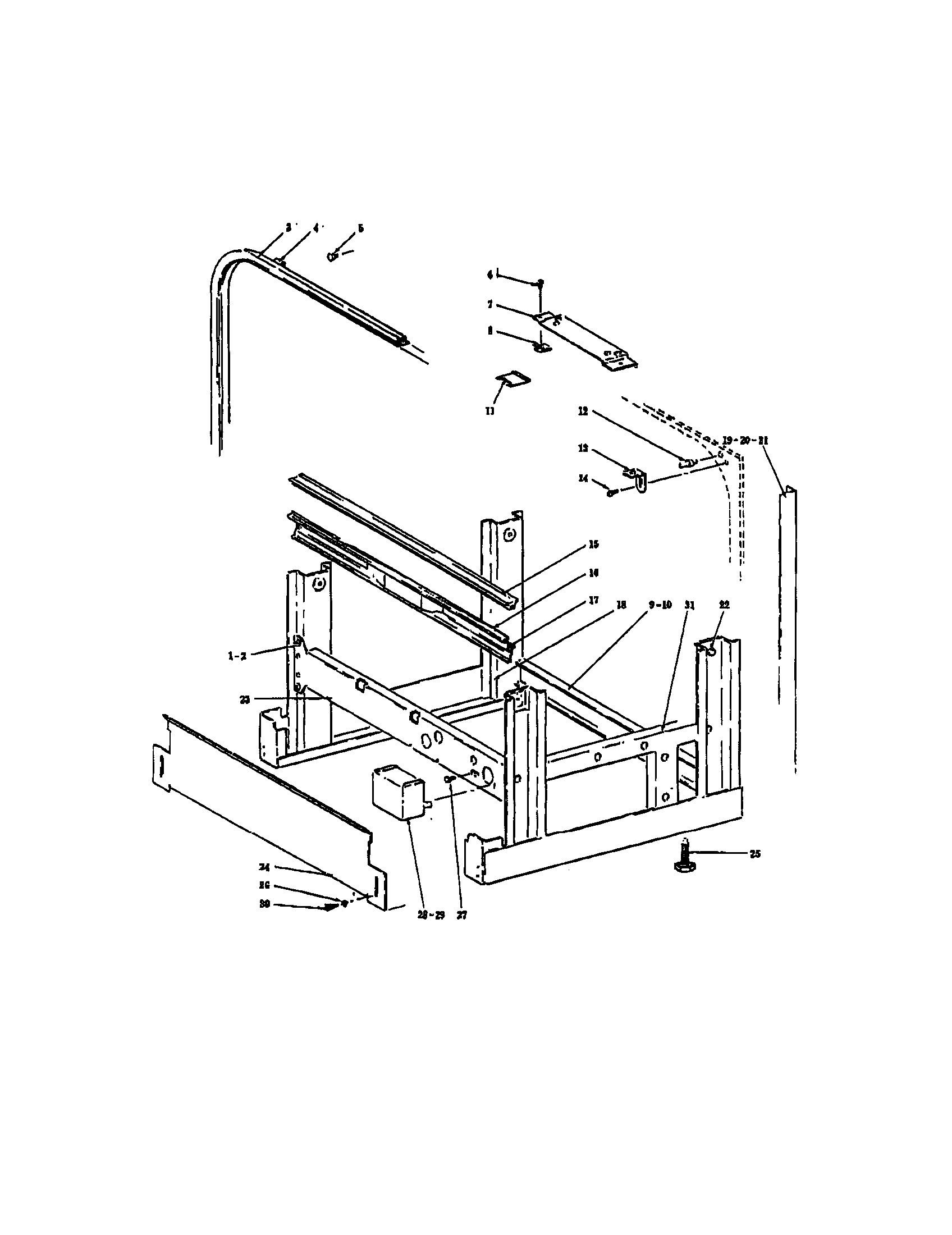 Frame and miscellaneous items