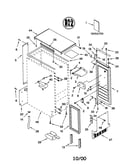 Cabinet liner and door