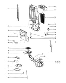 Rear-motor housing/motor
