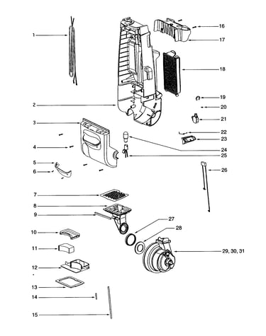 Rear-motor housing/motor