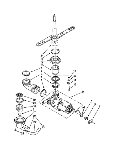 Pump and spray arm