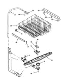 Upper dishrack and water feed