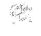 Whirlpool DU811DWGU1 frame and console diagram