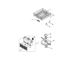 Whirlpool DU1000CGB2 lower dishrack diagram