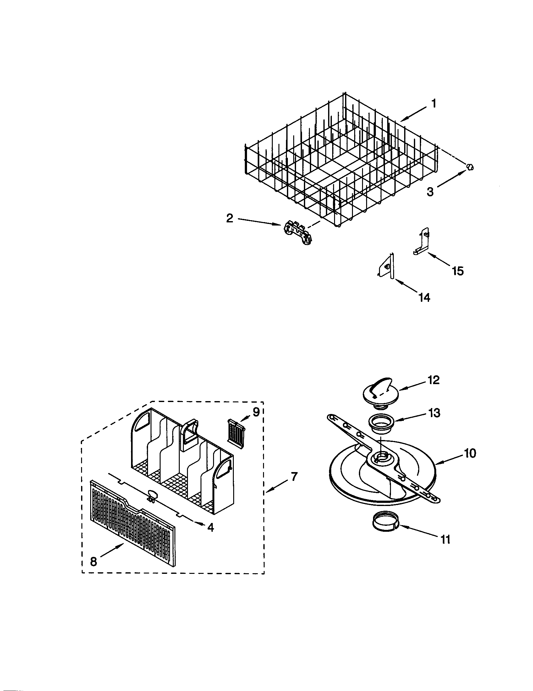 Lower dishrack