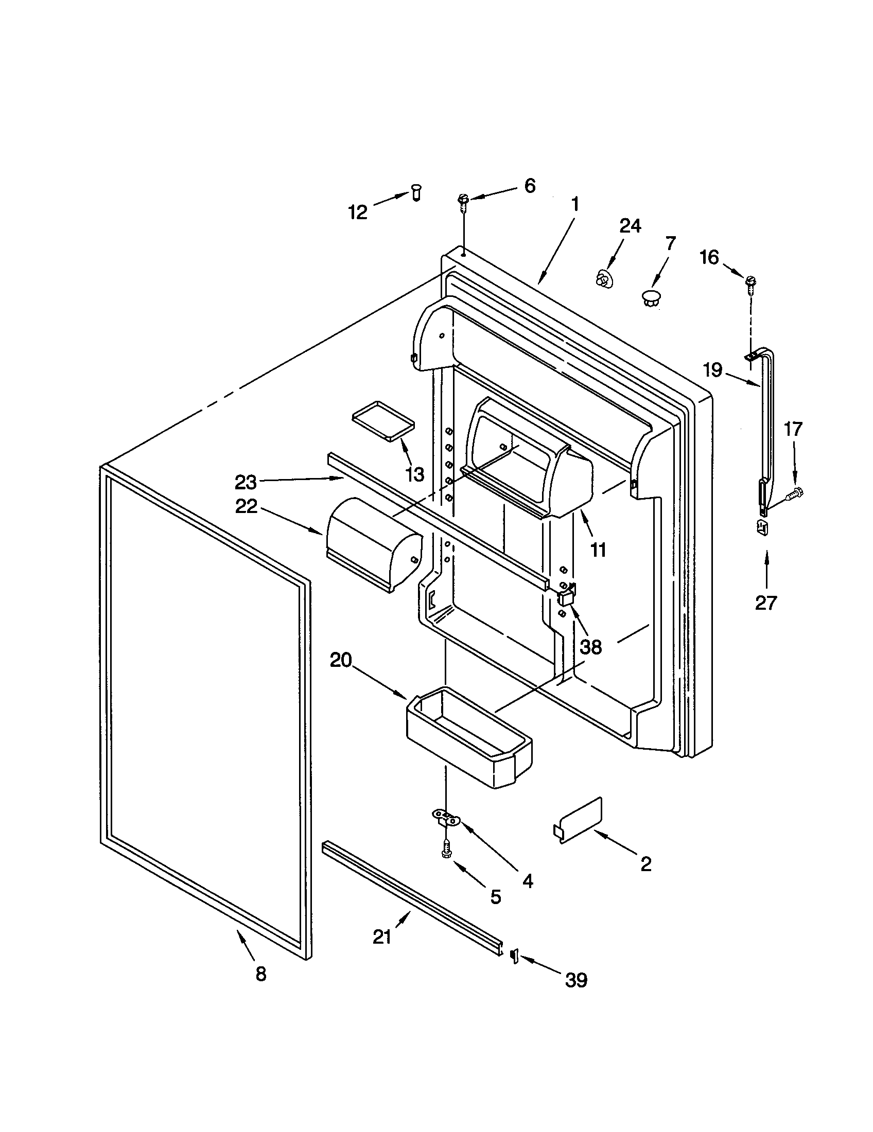 Refrigerator door