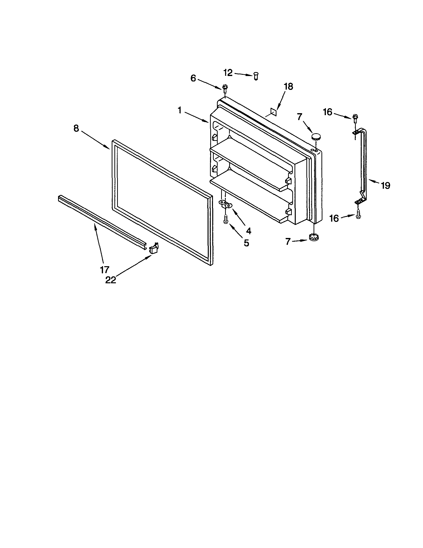 Freezer door