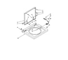 Whirlpool LTG5243DT2 washer top and lid diagram