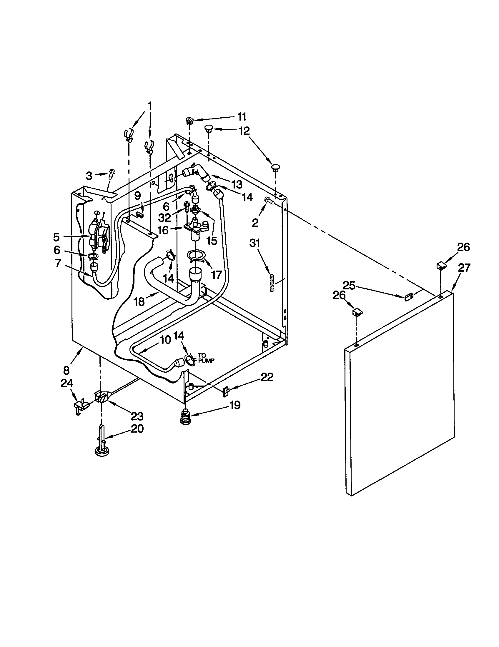 Washer cabinet
