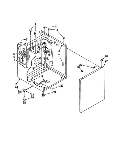 Washer cabinet