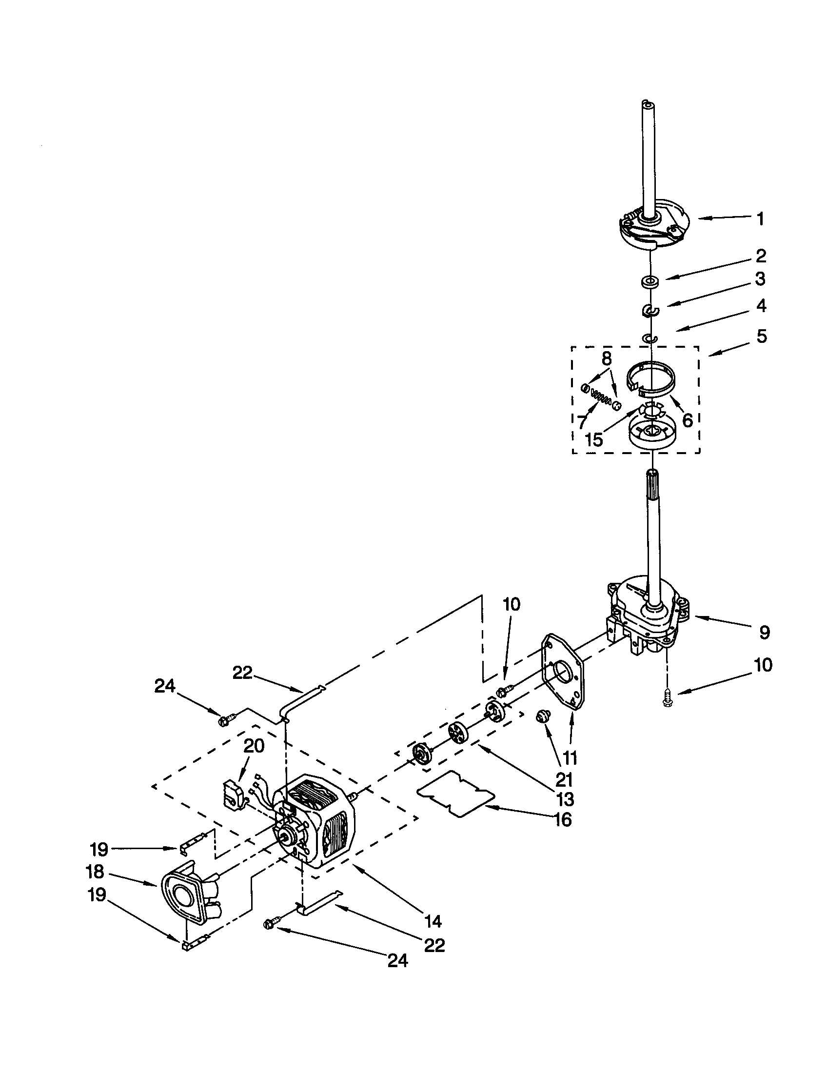 Brake/clutch/gearcase/motor/pump