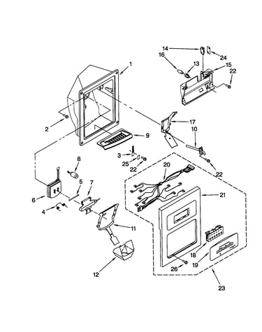 Dispenser front