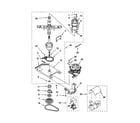 Kenmore 11049722992 transmission, motor, and pump diagram