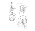 Kenmore 11049182992 agitator, basket, and tub diagram