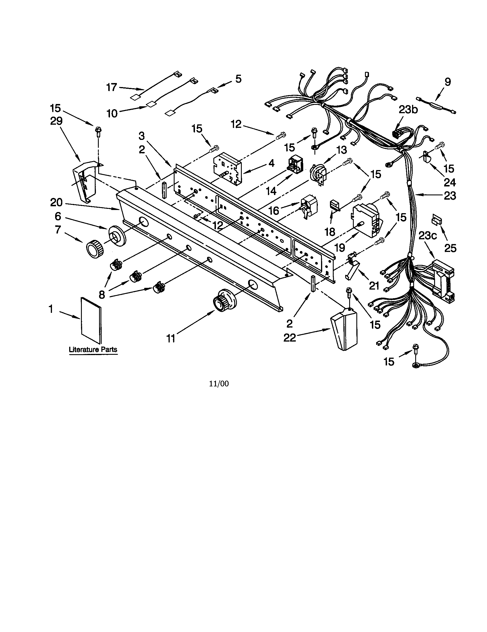 WASHER/DRYER CONTROL PANEL