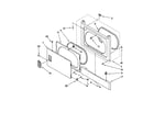Whirlpool LTE6234DT2 dryer front panel and door diagram