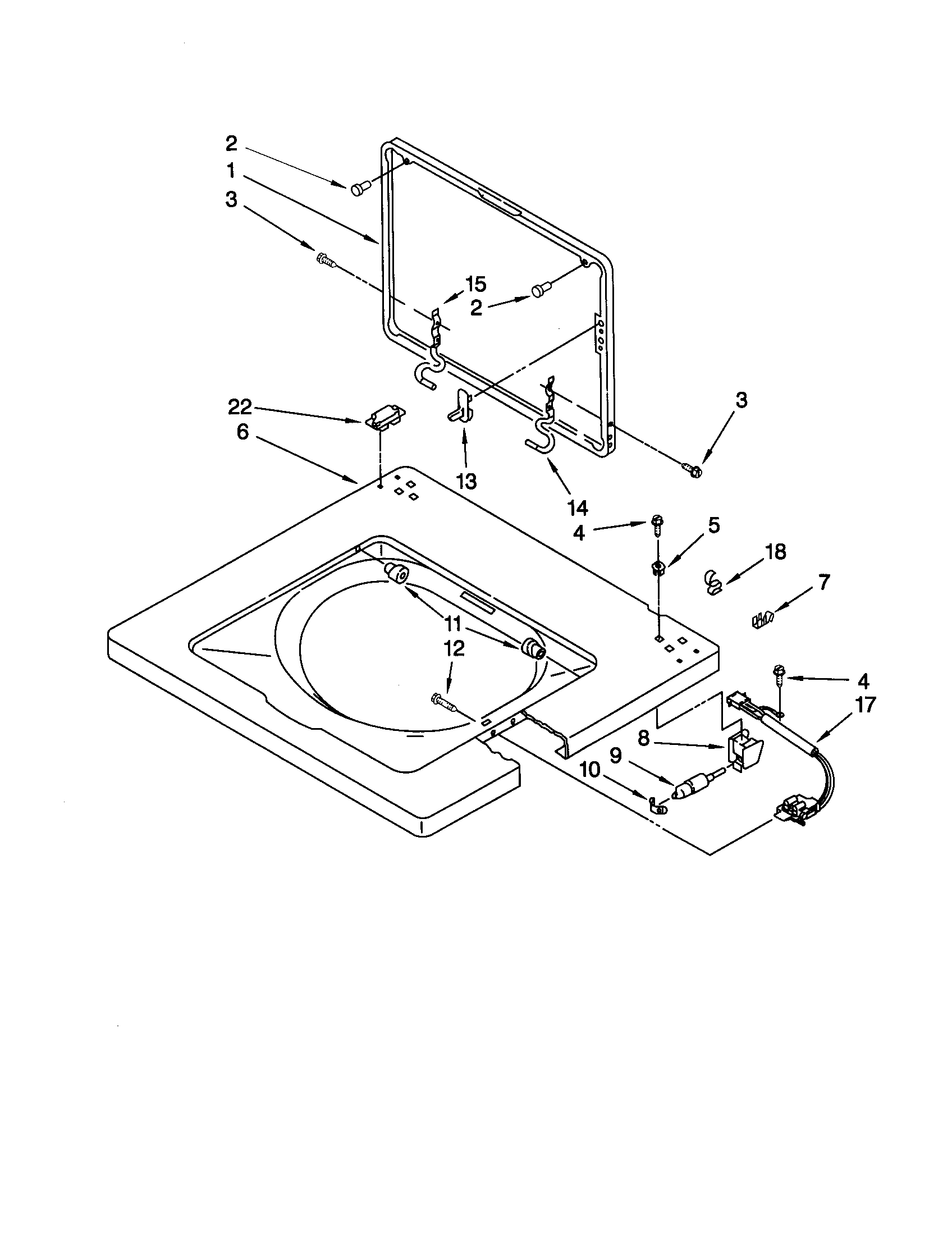 WASHER TOP AND LID