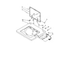 Whirlpool LTE6234DT2 washer top and lid diagram