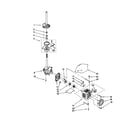 Whirlpool LTE6234DQ2 brake/clutch/gearcase/motor/pump diagram