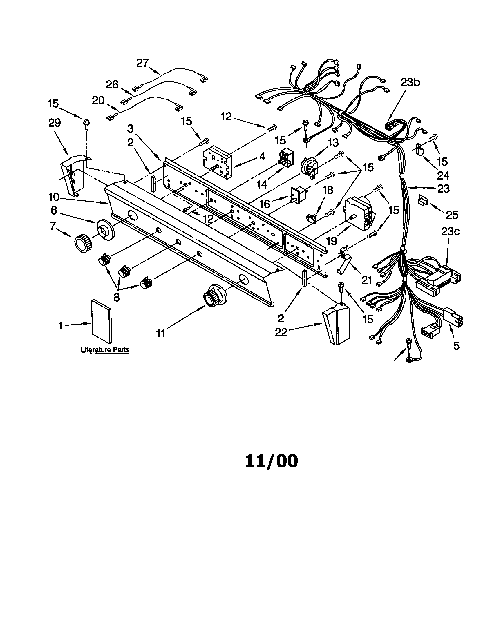 WASHER/DRYER CONTROL PANEL