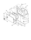 Dryer front panel and door