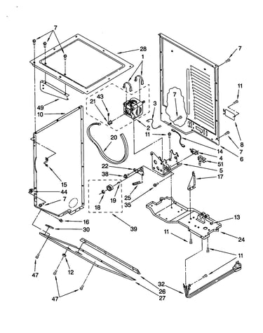 Dryer cabinet and motor