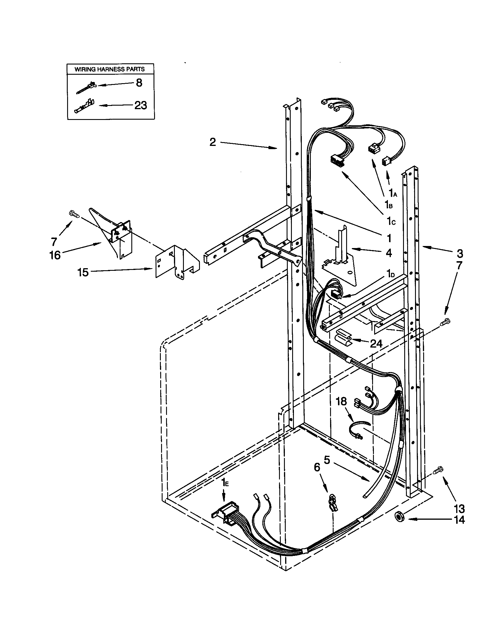 DRYER SUPPORT / WASHER HARNESS