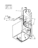 Dryer support / washer harness