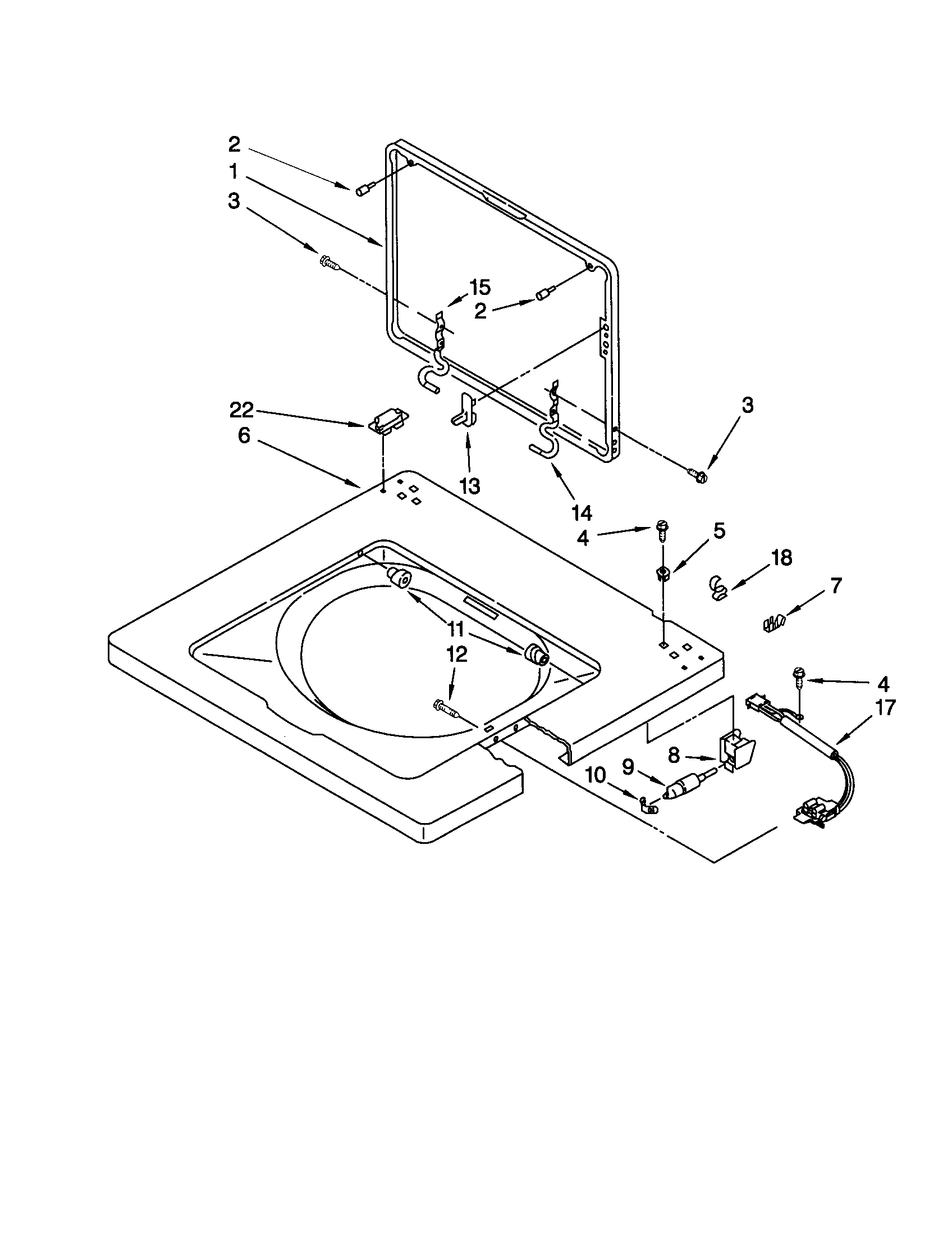 WASHER TOP AND LID