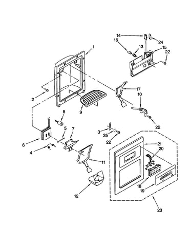 Dispenser front