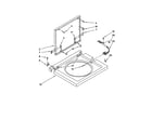 Whirlpool LTE5243DQ2 washer top and lid diagram