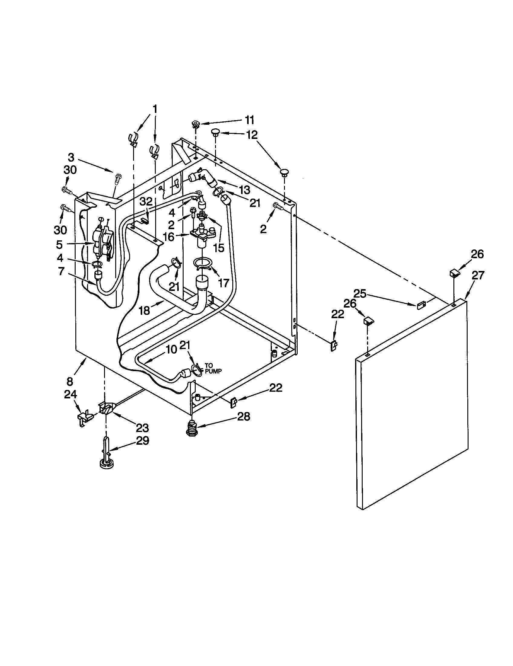 Washer cabinet