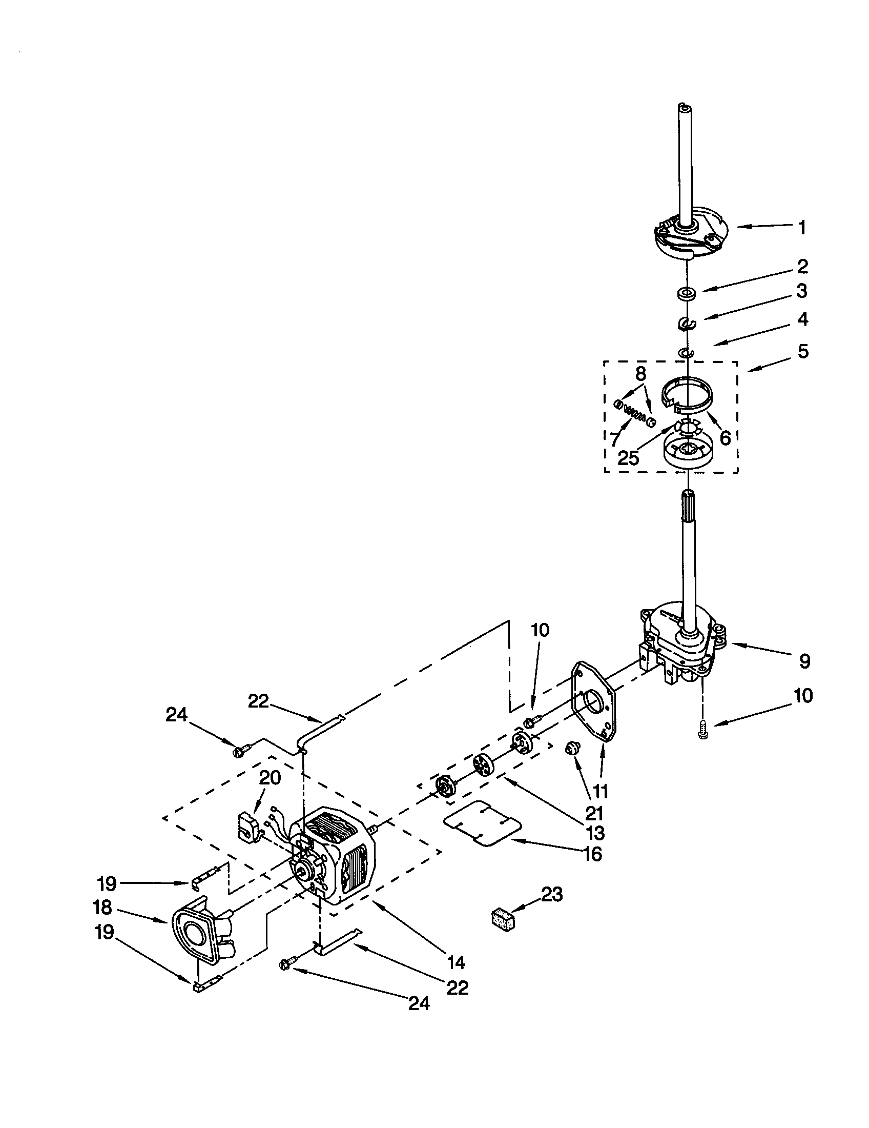 Brake/clutch/gearcase/motor/pump